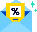 An illustrated image of an envelope