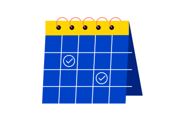 An illustrated image of a calendar